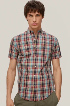 Camisa Non Iron Cuadros Manga Corta^Pedro del Hierro Clearance