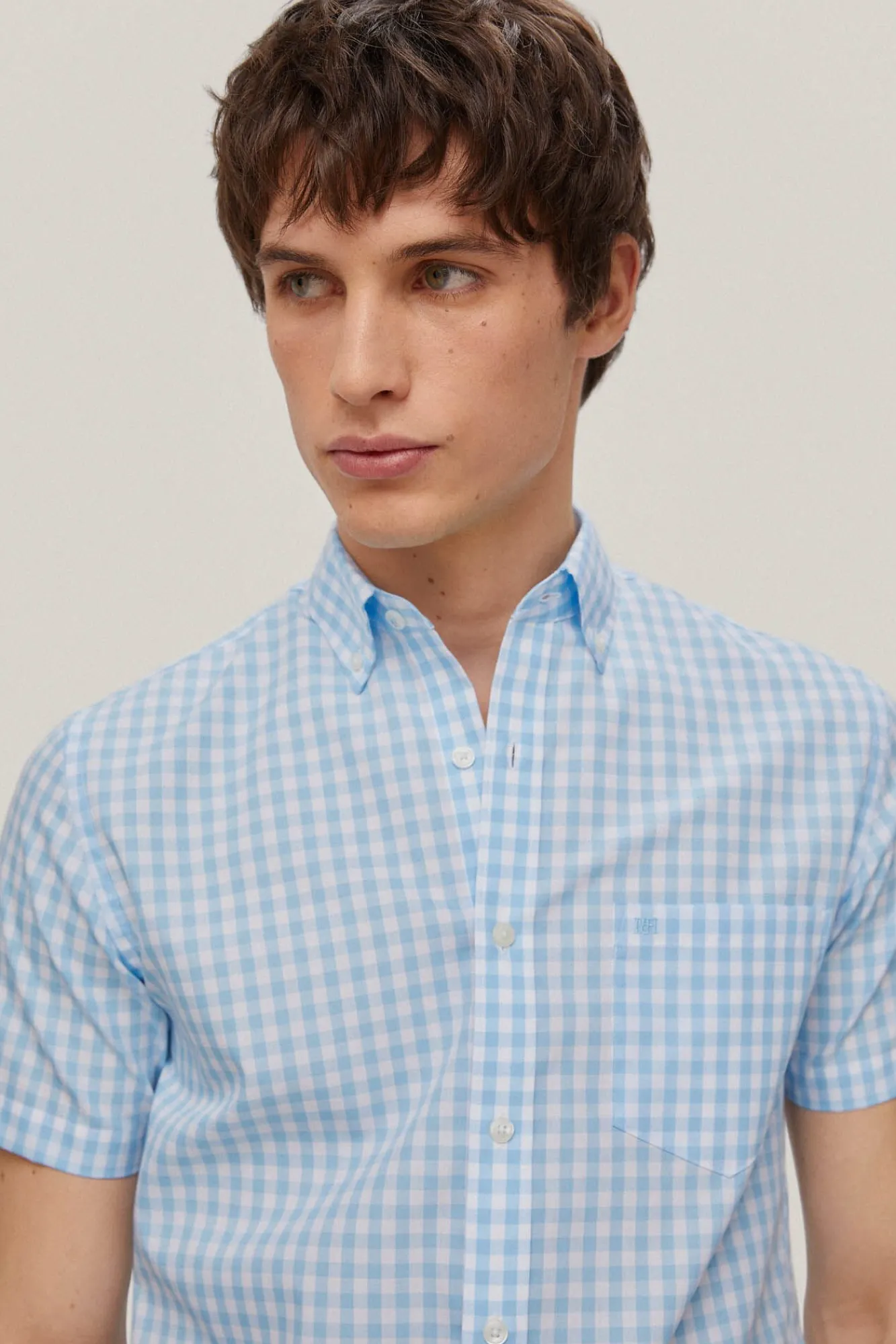 Camisa Non Iron Cuadros Manga Corta^Pedro del Hierro Hot