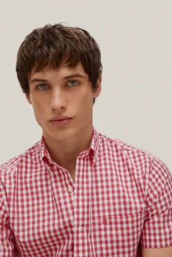Camisa Non Iron Cuadros Manga Corta^Pedro del Hierro Online