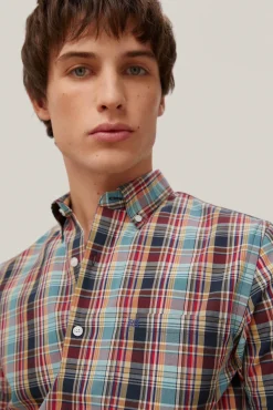 Camisa Non Iron Cuadros Manga Corta^Pedro del Hierro Clearance