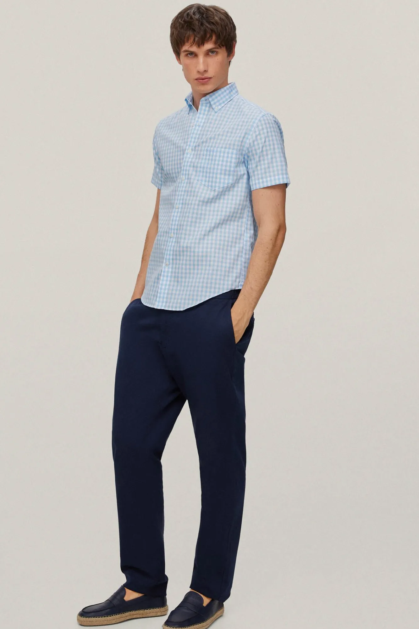 Camisa Non Iron Cuadros Manga Corta^Pedro del Hierro Hot