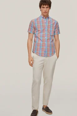 Camisa Non Iron Cuadros Manga Corta^Pedro del Hierro Store