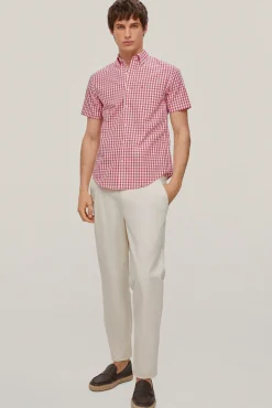 Camisa Non Iron Cuadros Manga Corta^Pedro del Hierro Online