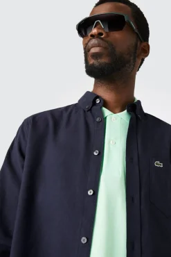 Camisa Oscura Con Cuello Abotonado^Lacoste Fashion