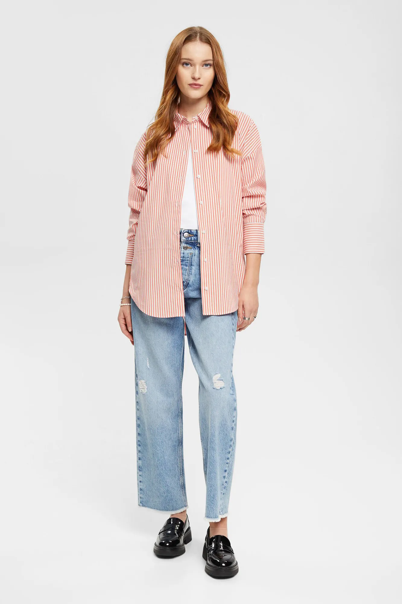 Camisa Oversized Estampado Rayas^Esprit Best