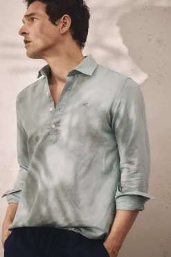 Camisa Polera Lino Manga Larga^Ooto Best