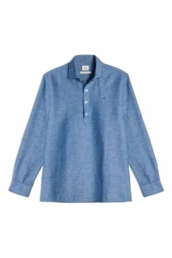 Camisa Polera Lino Manga Larga^Ooto Hot