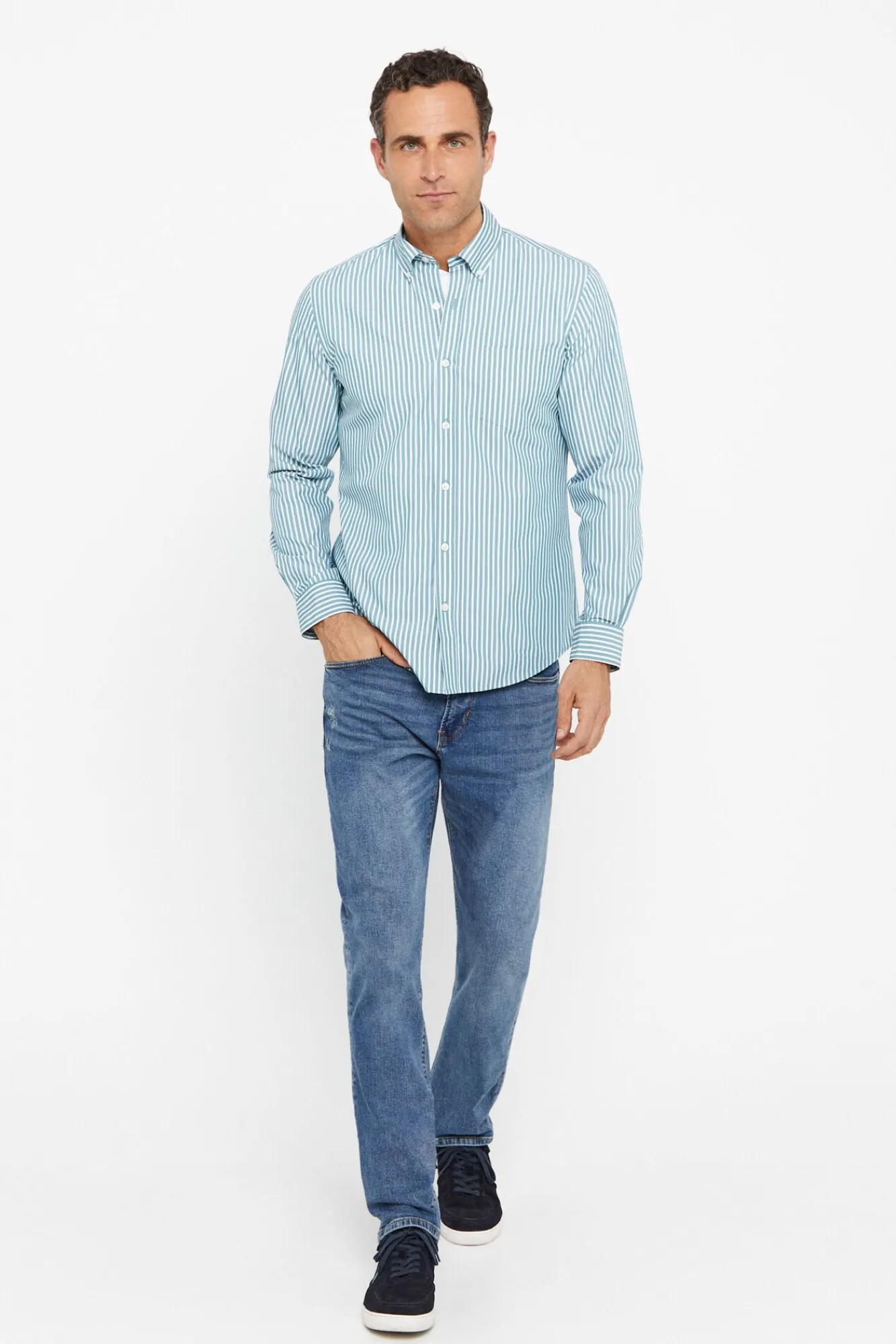 Camisa Rayas Coolmax^Cortefiel Discount