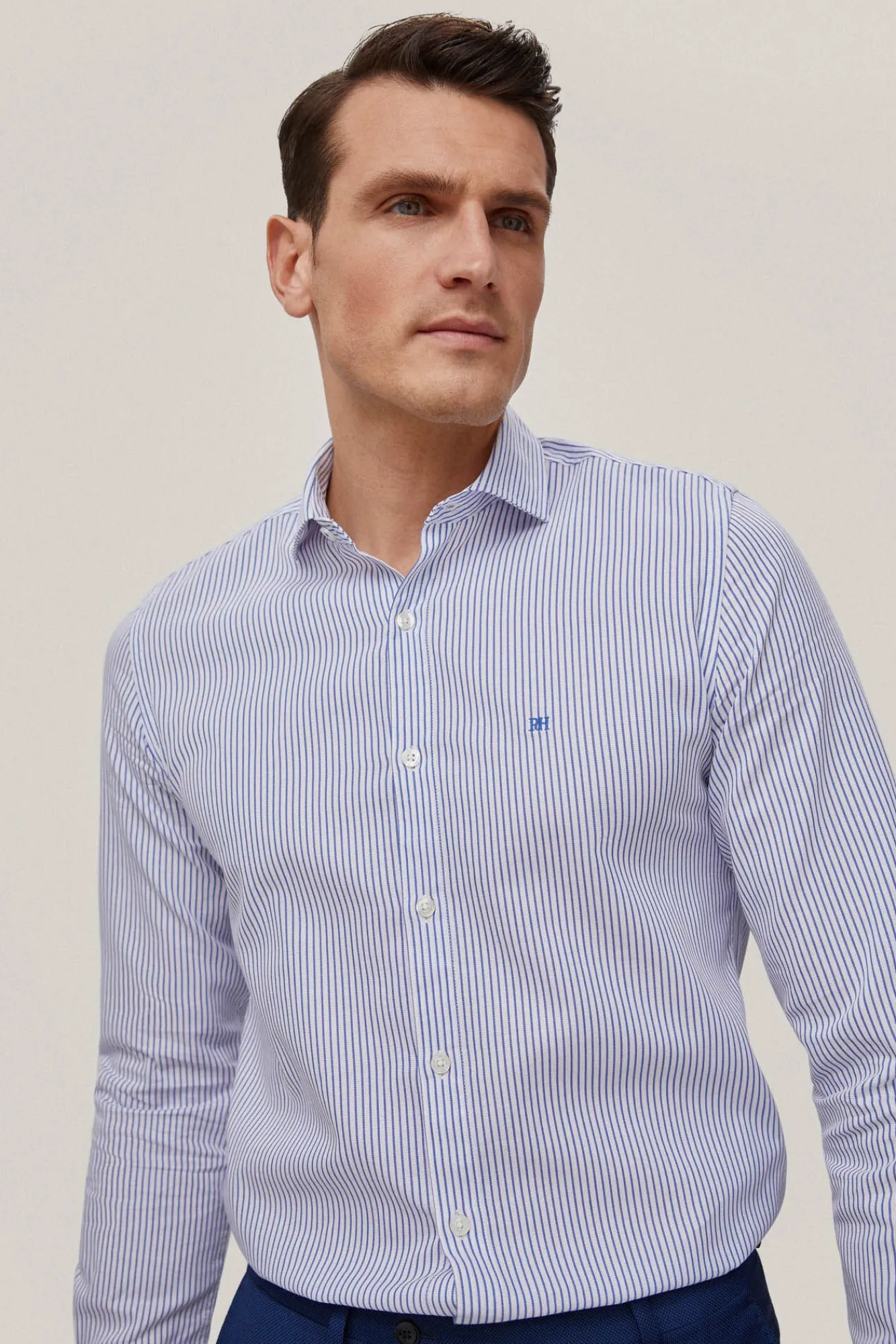 Camisa Rayas Slim Fit Facil Plancha + Antiolor^Pedro del Hierro New