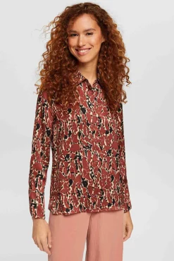 Camisa Satinada Estampada Viscosa^Esprit Online