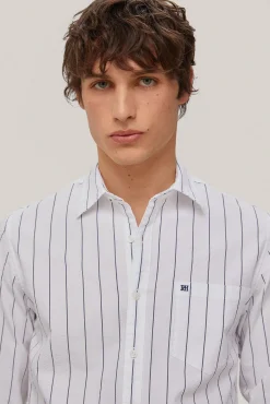 Camisa Seersucker Rayas Manga Larga^Pedro del Hierro Hot