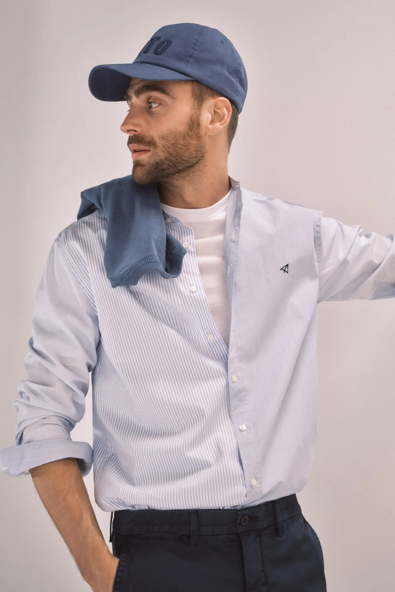 Camisa Slim Cuello Mao Estampado Rayas^Ooto Online