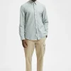 Camisa Slim Fit De Algodon Organico^Selected Best Sale