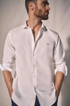 Camisa Slim Lisa Manga Larga ^Ooto Best Sale
