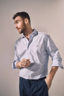 Camisa Slim Rayas Manga Larga ^Ooto Hot
