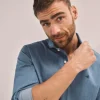 Camisa Slim Vaquera Manga Larga ^Ooto Fashion