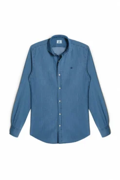 Camisa Slim Vaquera Manga Larga ^Ooto Fashion