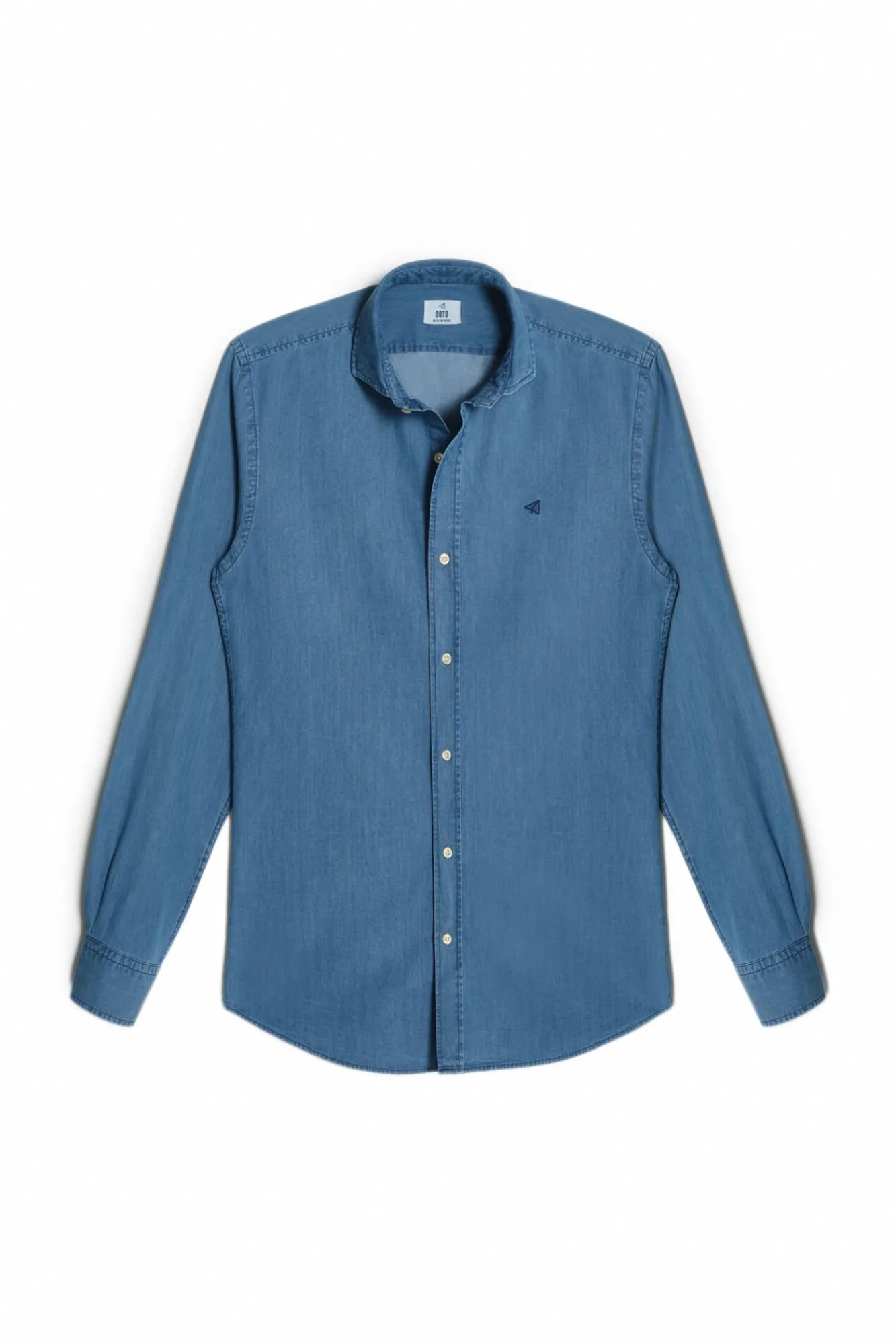 Camisa Slim Vaquera Manga Larga ^Ooto Fashion
