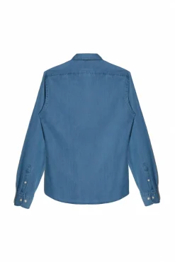 Camisa Slim Vaquera Manga Larga ^Ooto Fashion