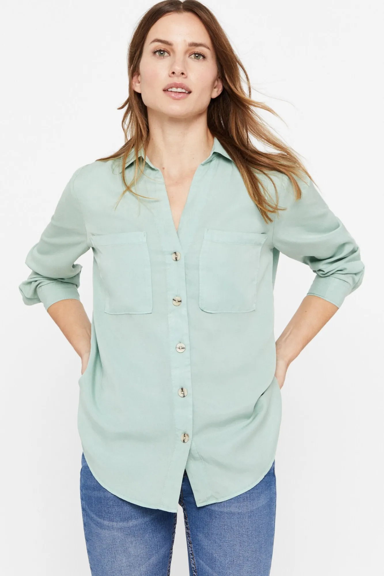 Camisa Vaquera Tencel^Cortefiel Store