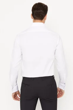 Camisa Vestir Estructura Lisa Puno Gemelos Facil Plancha^Cortefiel Cheap