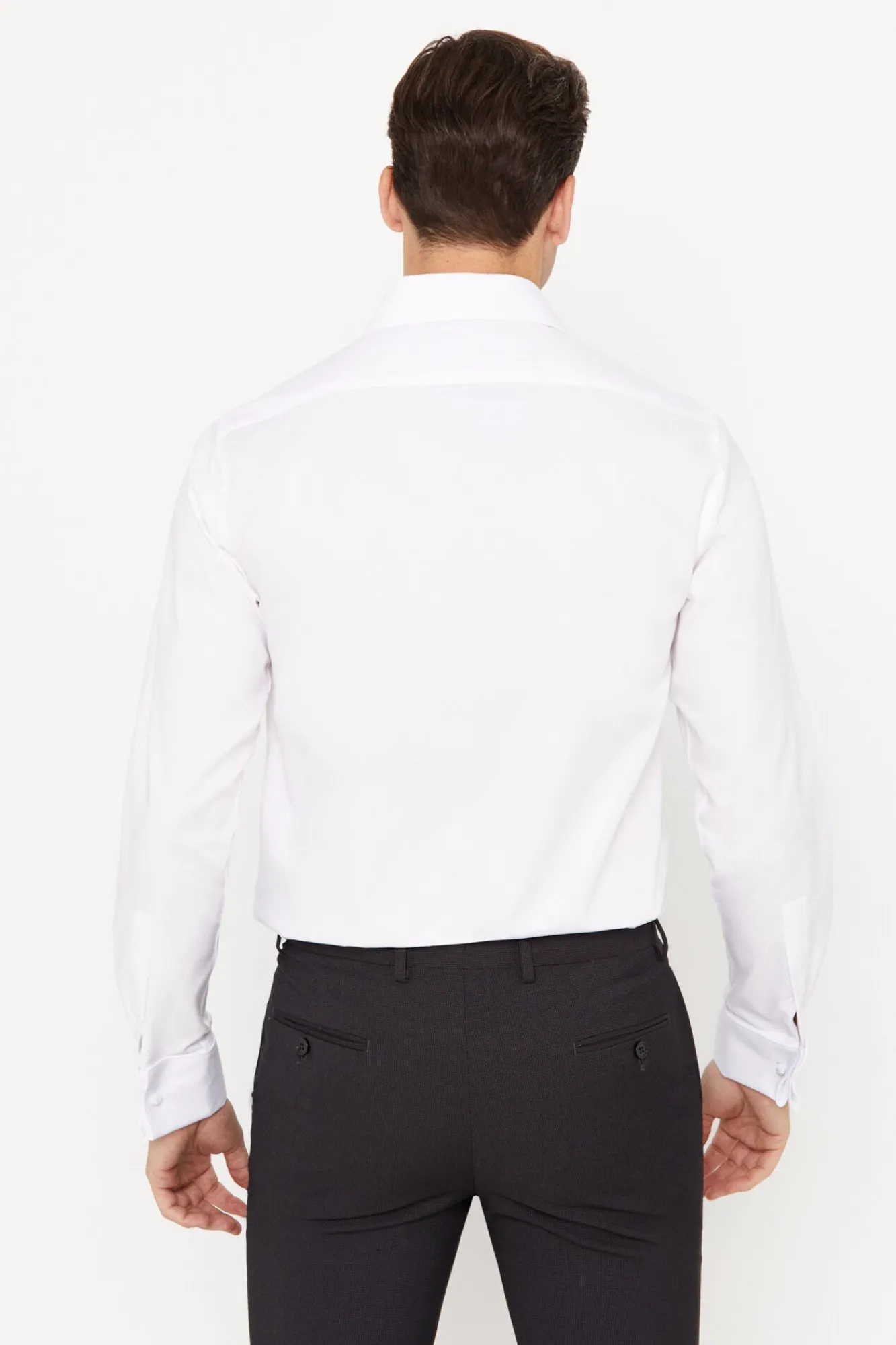 Camisa Vestir Estructura Lisa Puno Gemelos Facil Plancha^Cortefiel Cheap