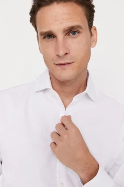 Camisa Vestir Lisa Estructura Slim Fit Facil Plancha^Cortefiel Online