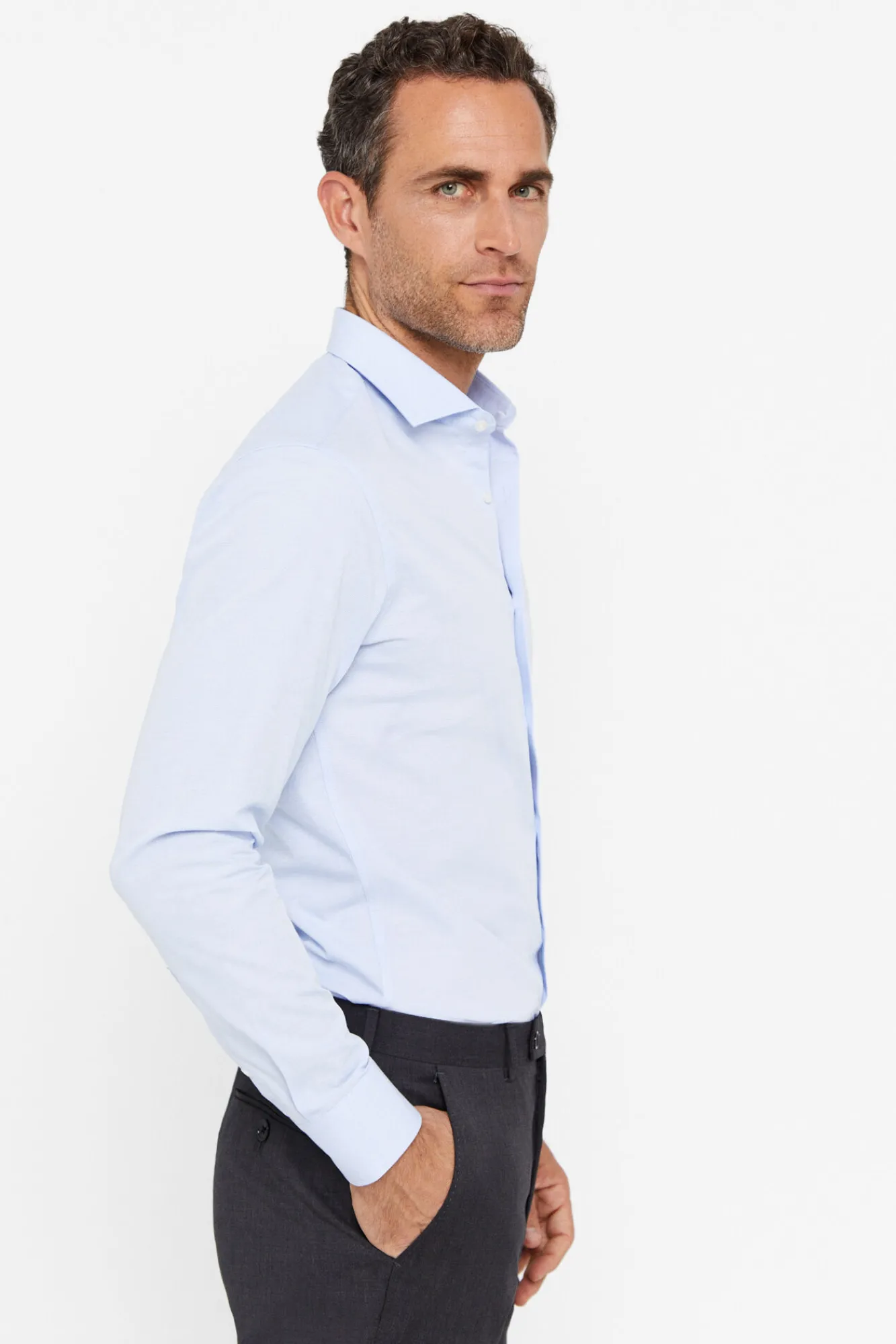 Camisa Vestir Lisa Estructura Slim Fit Facil Plancha^Cortefiel Hot