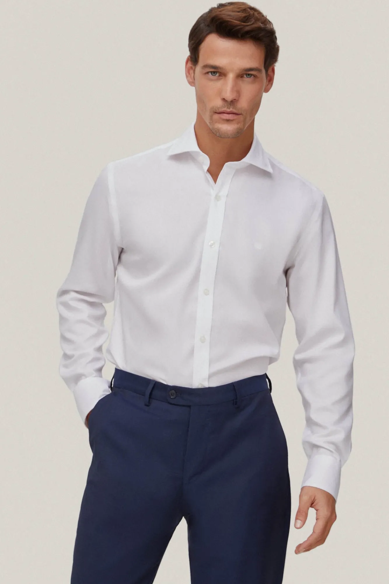 Camisa Vestir Pinpoint Liso Non Iron + Antimanchas^Pedro del Hierro New