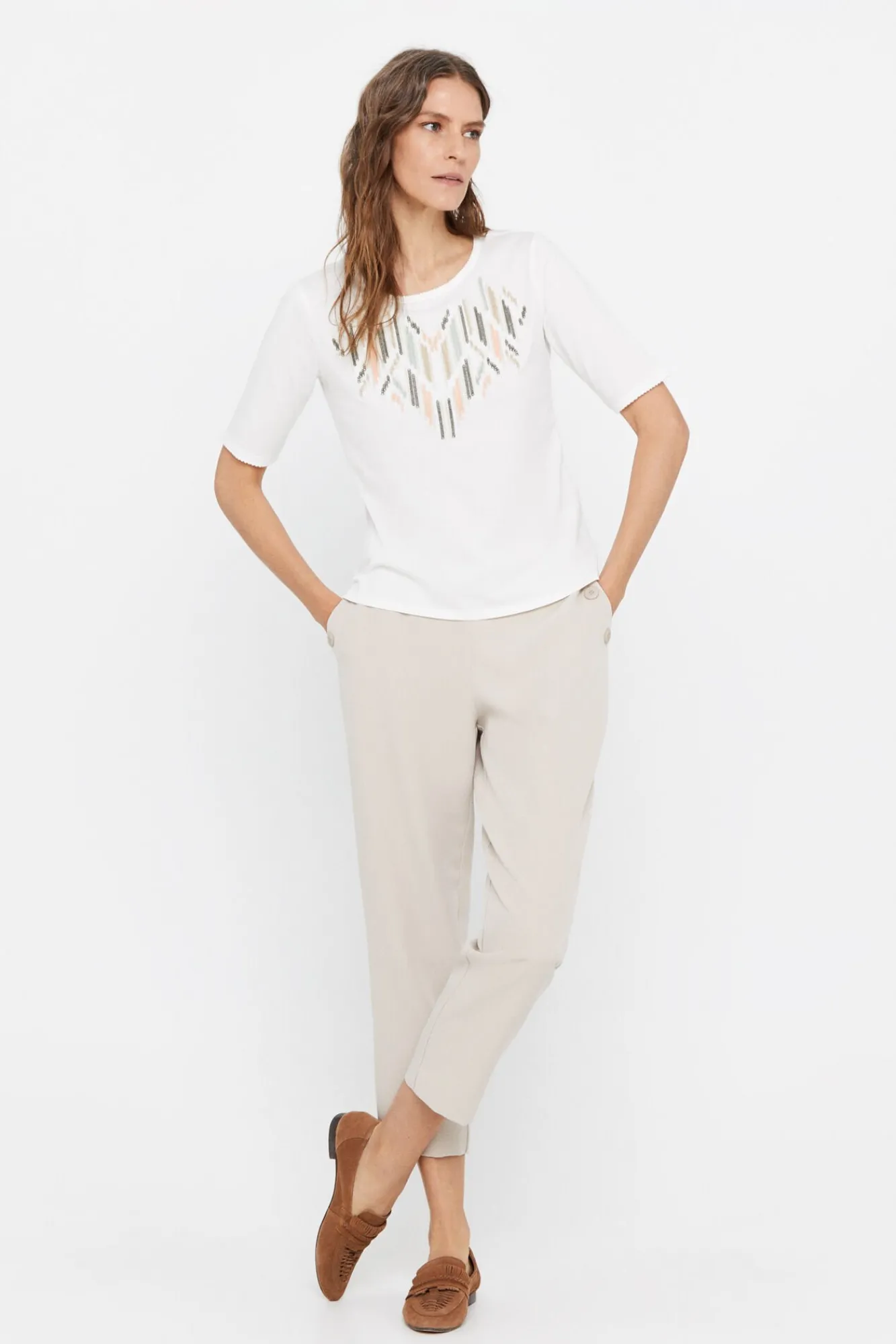 Camiseta Bordado Geometrico^Cortefiel Best Sale