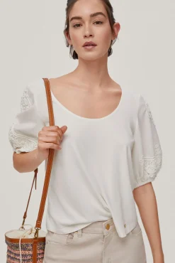 Camiseta Combinada Bordada^Pedro del Hierro Clearance