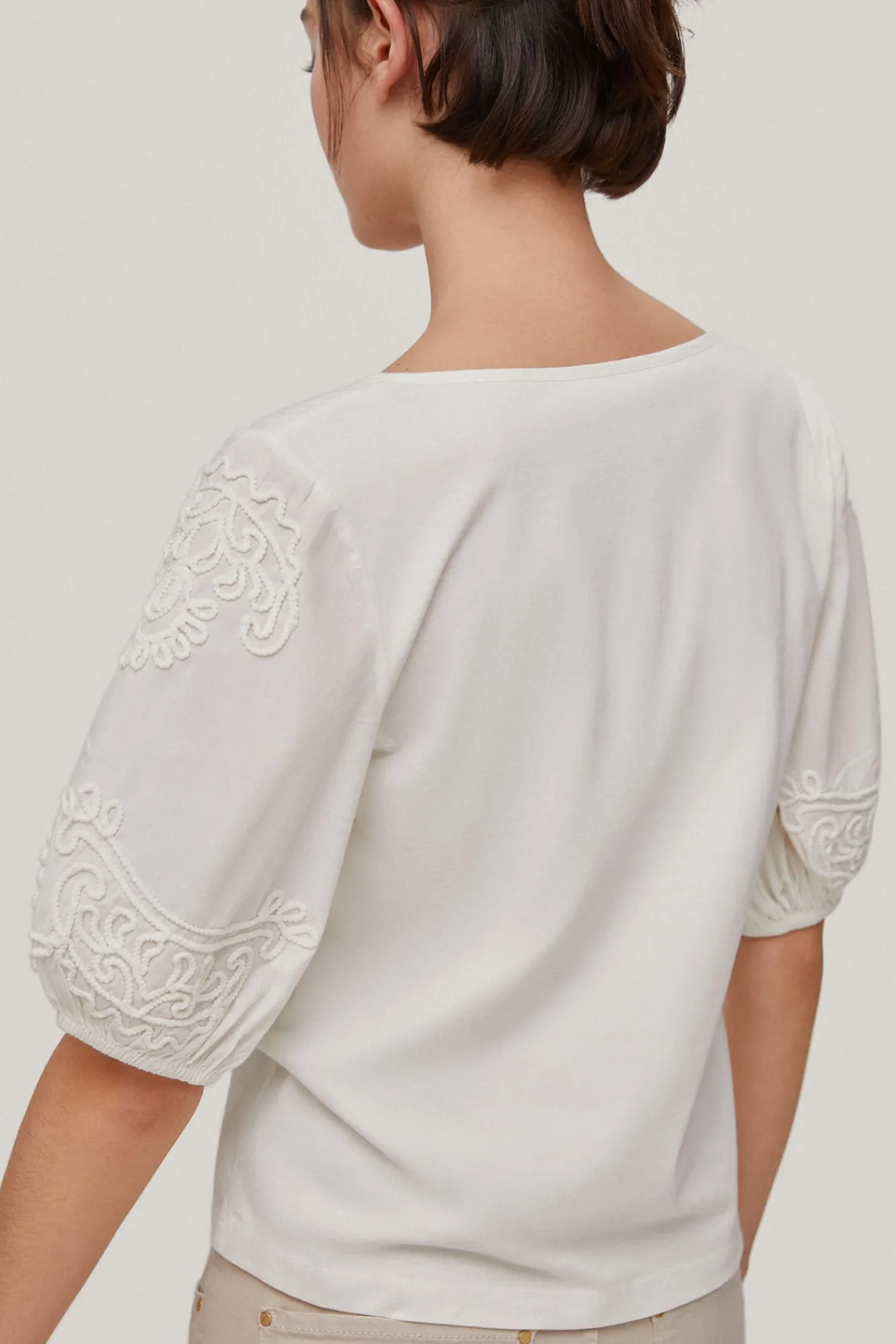Camiseta Combinada Bordada^Pedro del Hierro Clearance