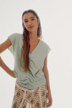 Camiseta Con Frunce^Slowlove Store