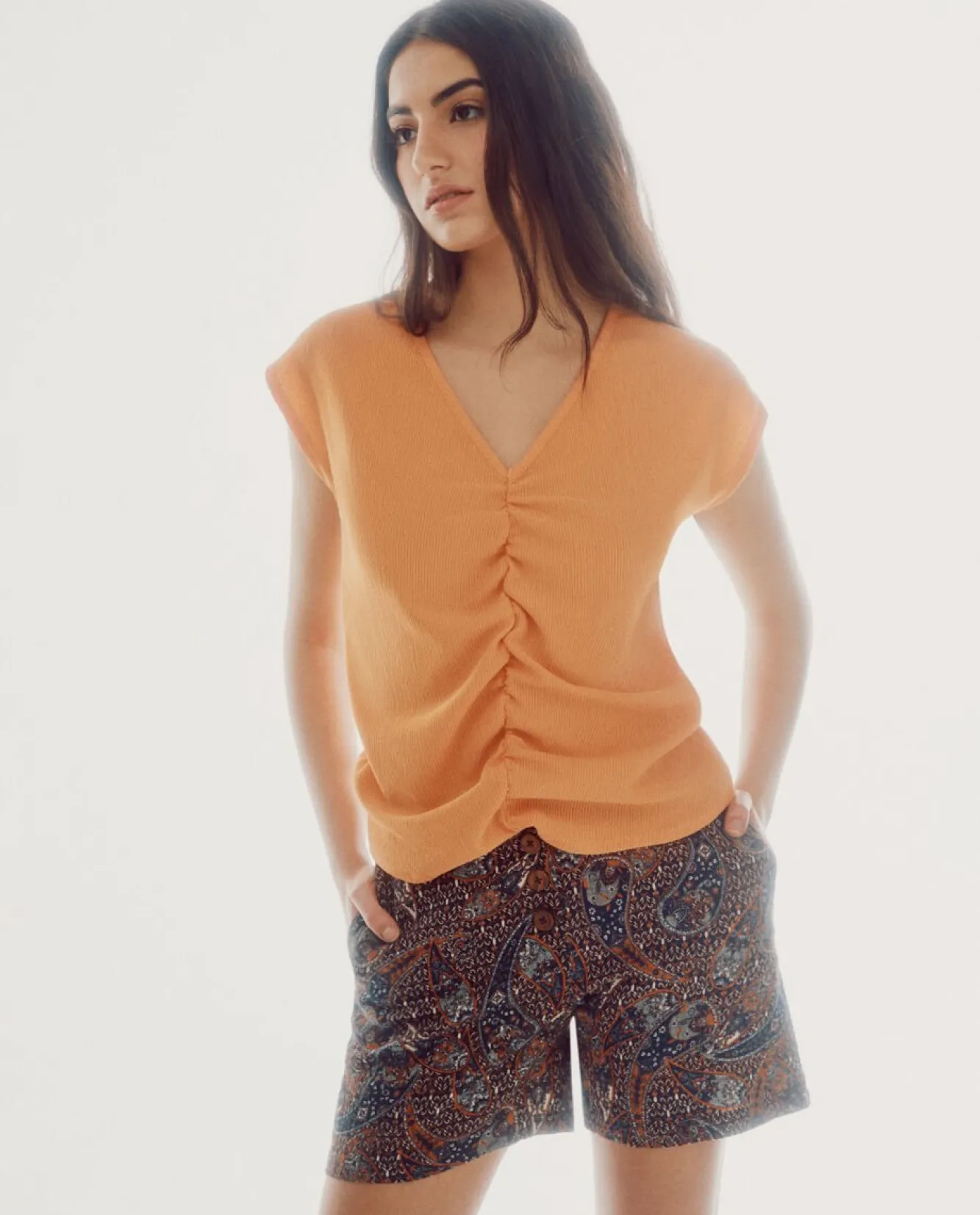 Camiseta Con Frunce^Slowlove Online