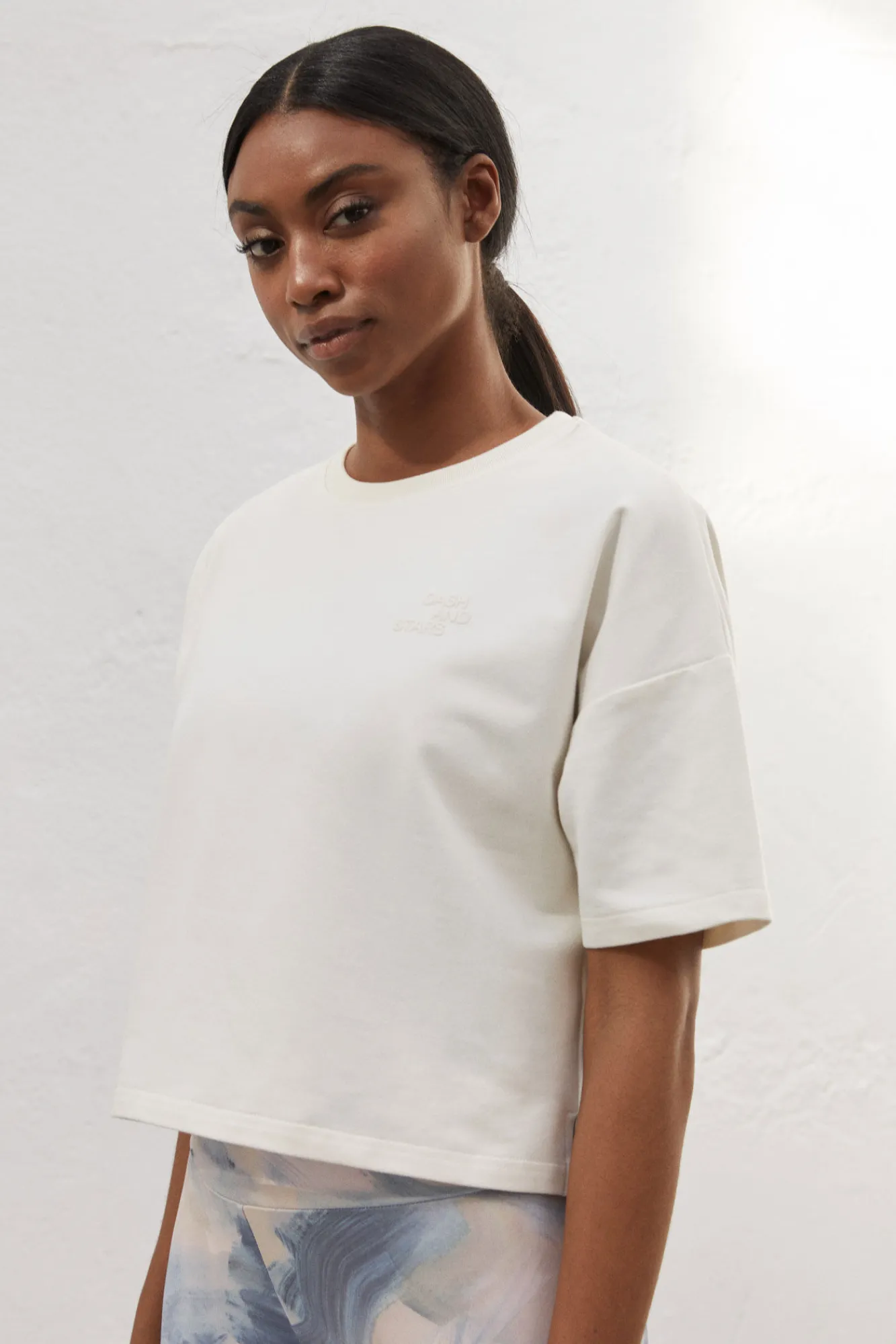Camiseta Crop Blanca^Dash and Stars Discount