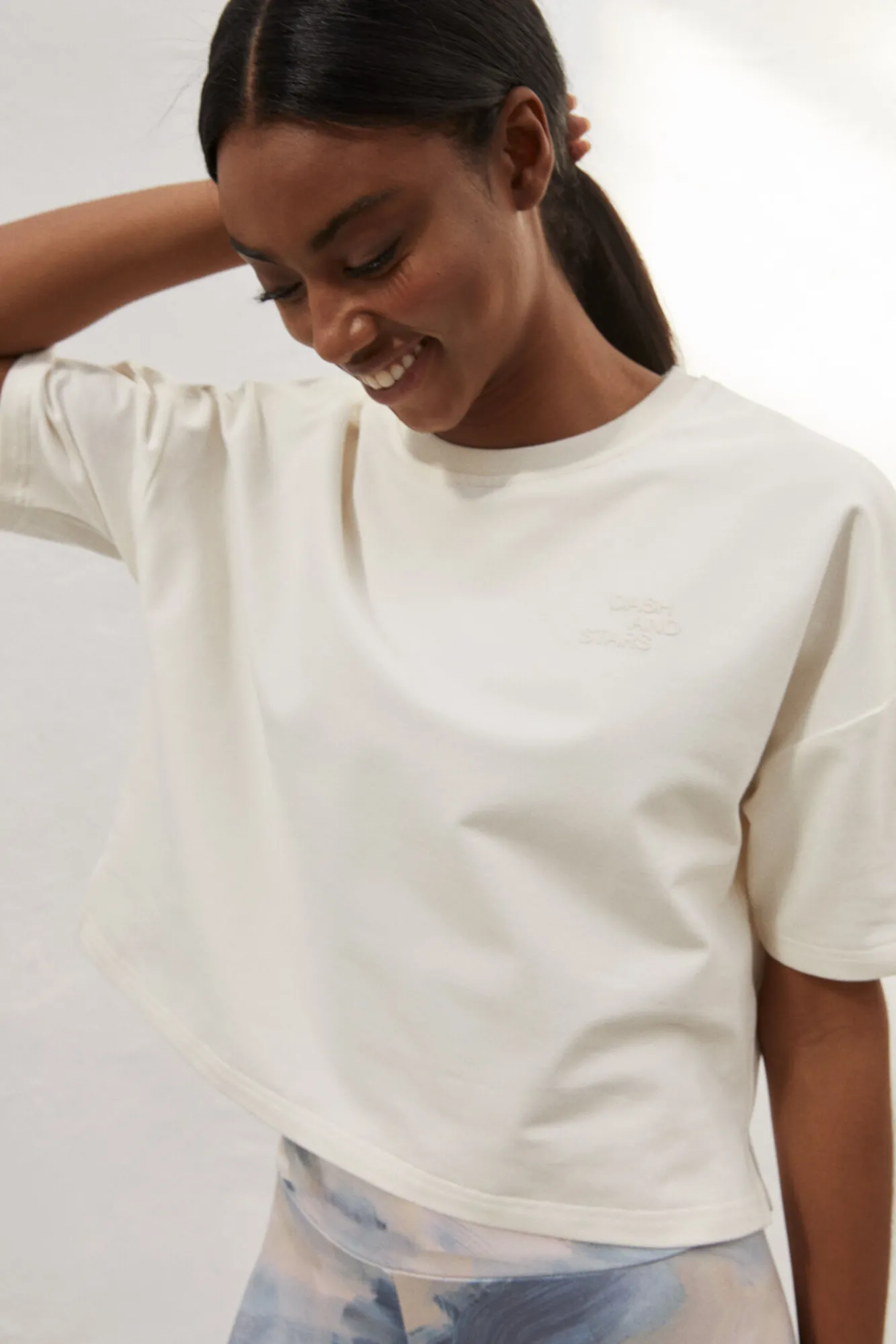 Camiseta Crop Blanca^Dash and Stars Discount