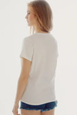 Camiseta De Manga Corta Con Estampado Posicionado^Slowlove Best Sale