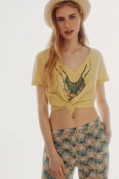 Camiseta De Manga Corta Con Estampado Posicionado^Slowlove Flash Sale