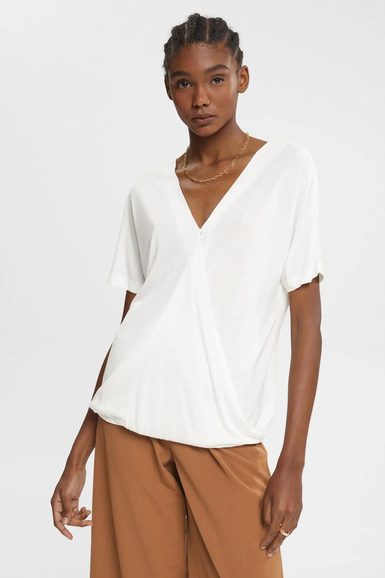 Camiseta Efecto Cruzado Con Tencel™^Esprit Online