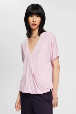Camiseta Efecto Cruzado Con Tencel™^Esprit Shop