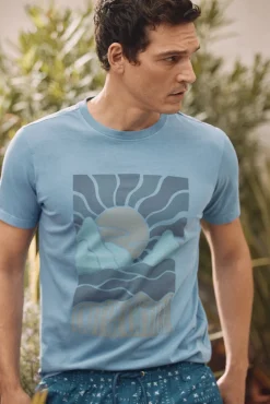 Camiseta Grafica Puesta De Sol Delantero^Ooto Cheap