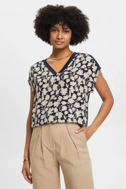 Camiseta Holgada Estampada Viscosa^Esprit Fashion