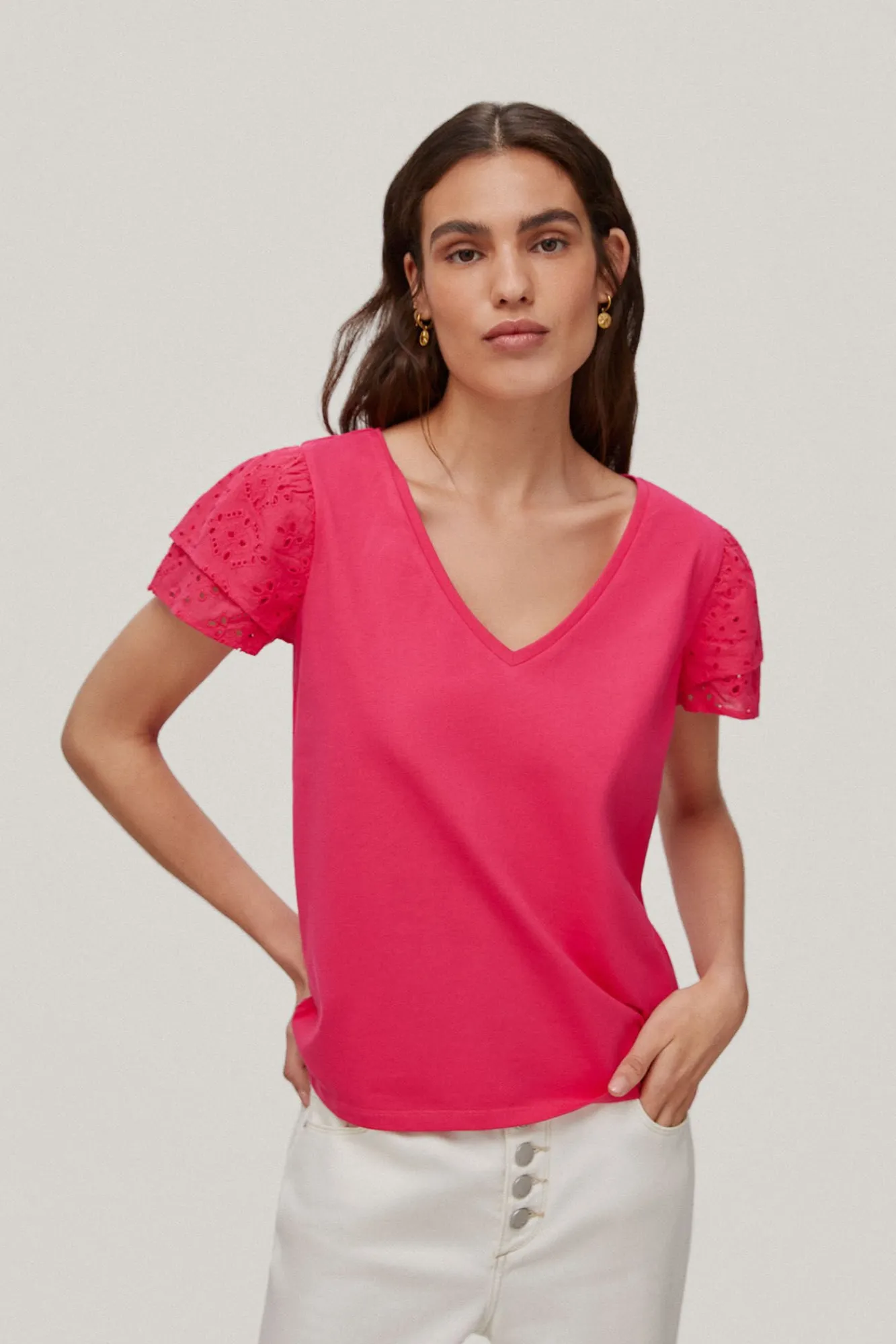 Camiseta Lisa Manga Corta Calado^Pedro del Hierro Shop