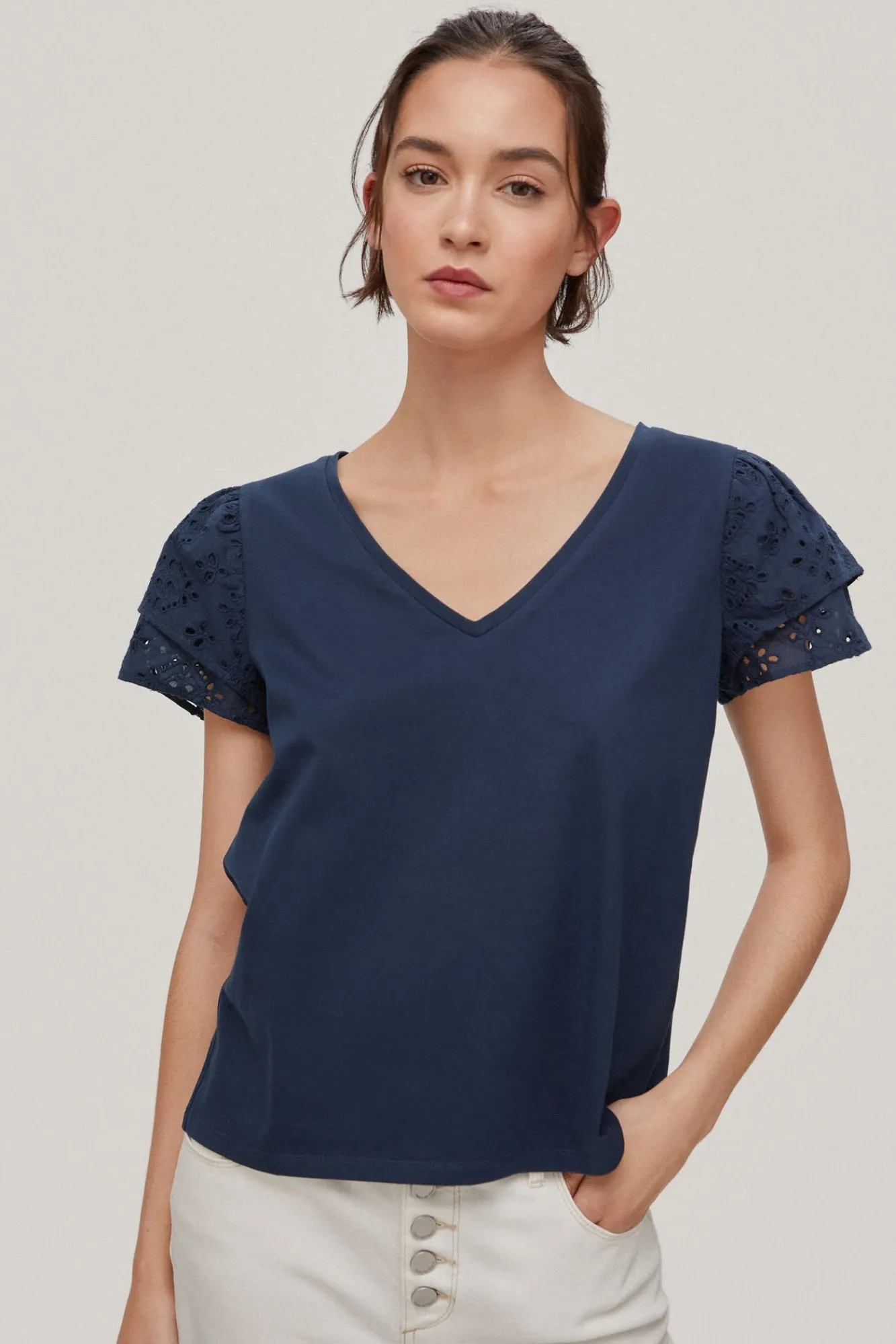 Camiseta Lisa Manga Corta Calado^Pedro del Hierro Hot