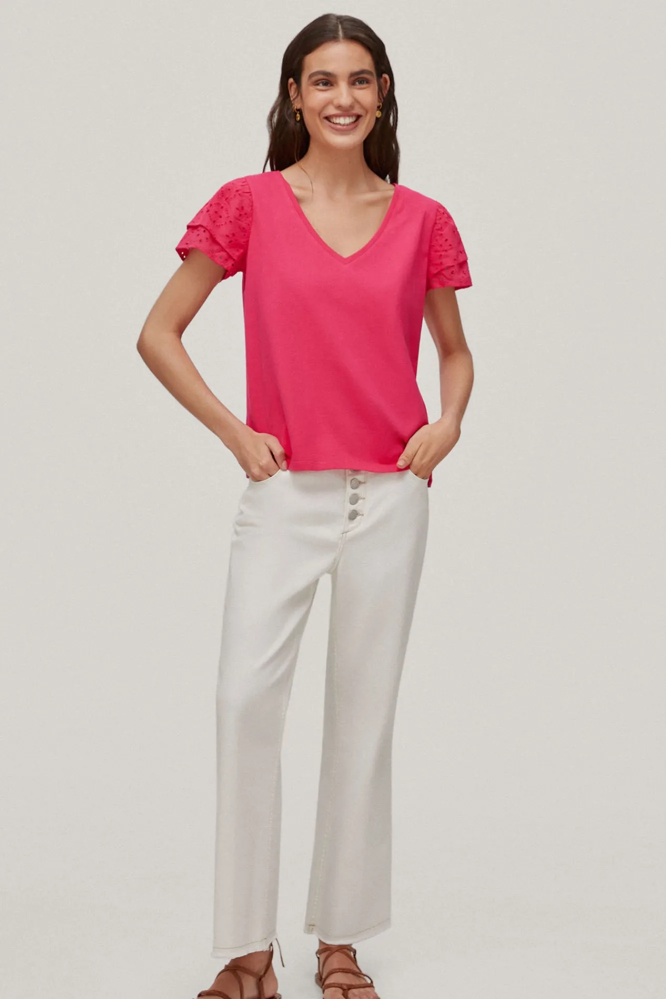 Camiseta Lisa Manga Corta Calado^Pedro del Hierro Shop