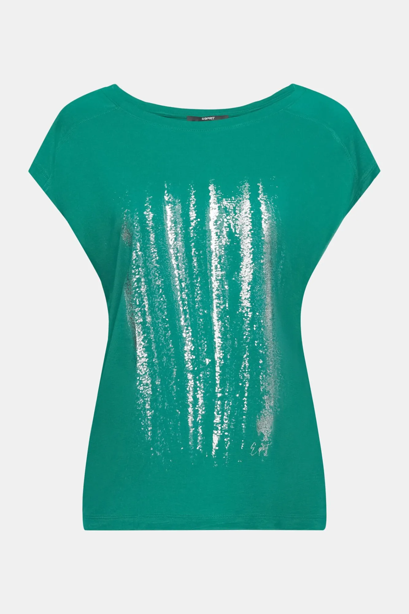 Camiseta Manga Corta Estampado Abstracto Viscosa^Esprit Online