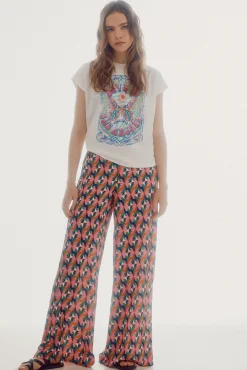 Camiseta Oversize Con Grafico Posicionado^Slowlove Discount