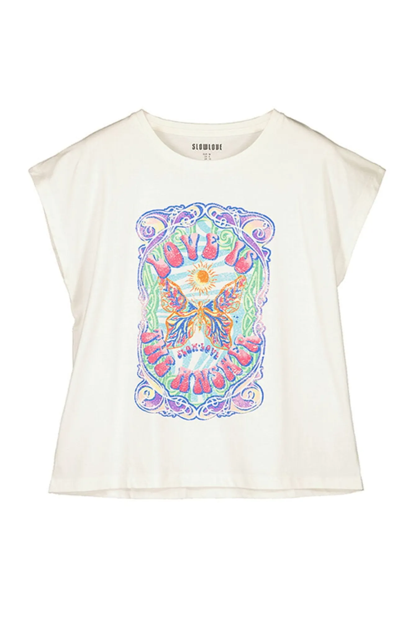 Camiseta Oversize Con Grafico Posicionado^Slowlove Discount