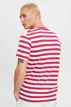 Camiseta Rayas Y Logo Algodon Organico^Esprit Clearance
