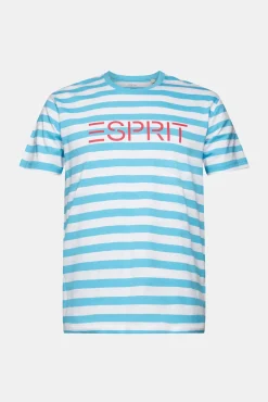 Camiseta Rayas Y Logo Algodon Organico^Esprit Clearance